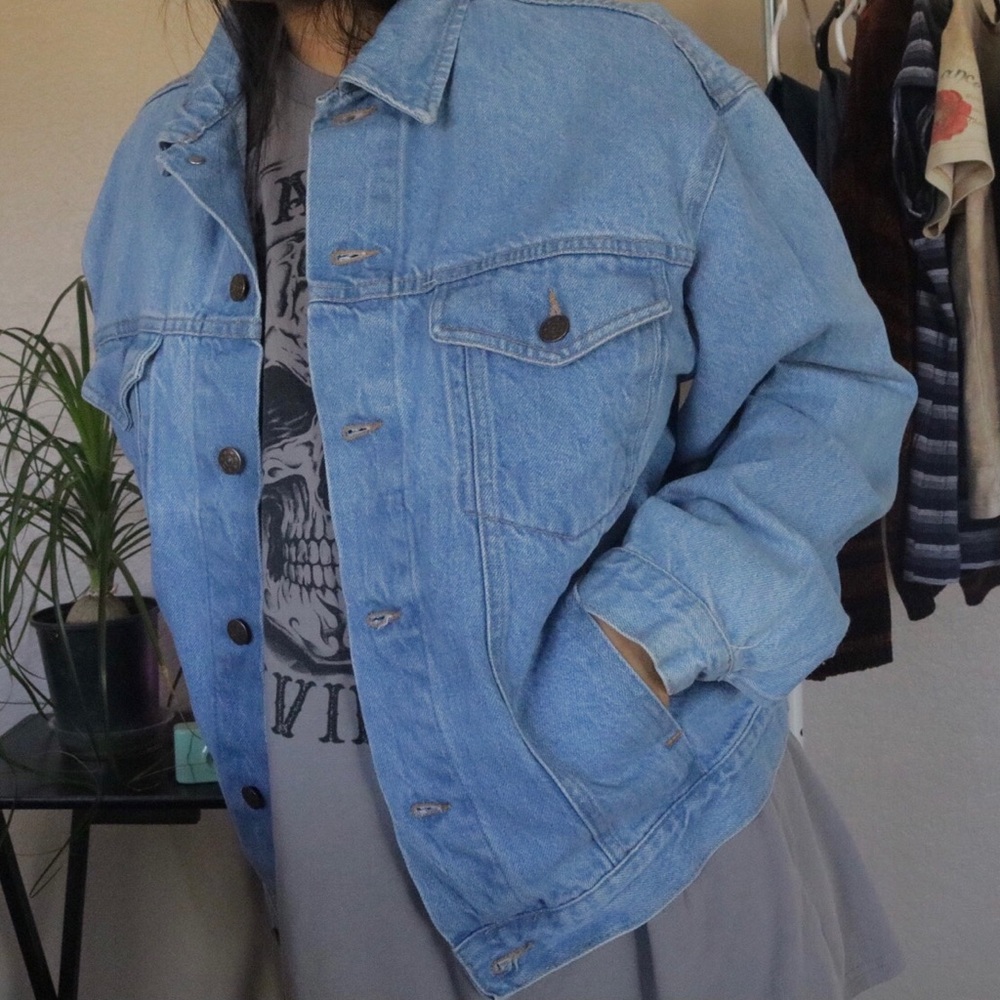 Light wash denim jacket